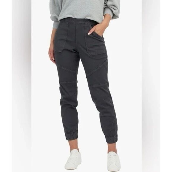 SPANX Pants - SPANX Pants Stretch Twill Cargo Jogger Pull On Elastic Waist Womens S Dark Gray